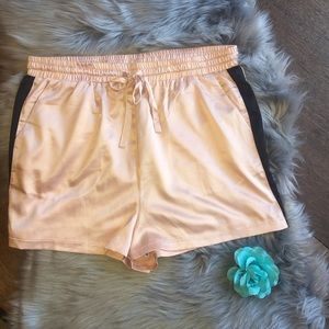 Silky pink boxing shorts!